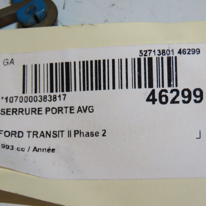 Serrure porte avg occasion TRANSIT II Phase 2 10-1991->10-1994 3