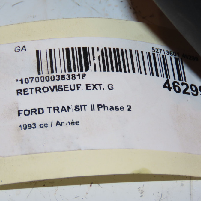 Retroviseur exterieur gauche occasion TRANSIT II Phase 2 10-1991->10-1994 3