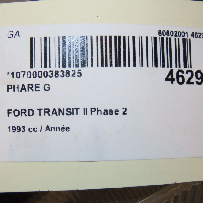 Phare gauche occasion TRANSIT II Phase 2 10-1991->10-1994 3