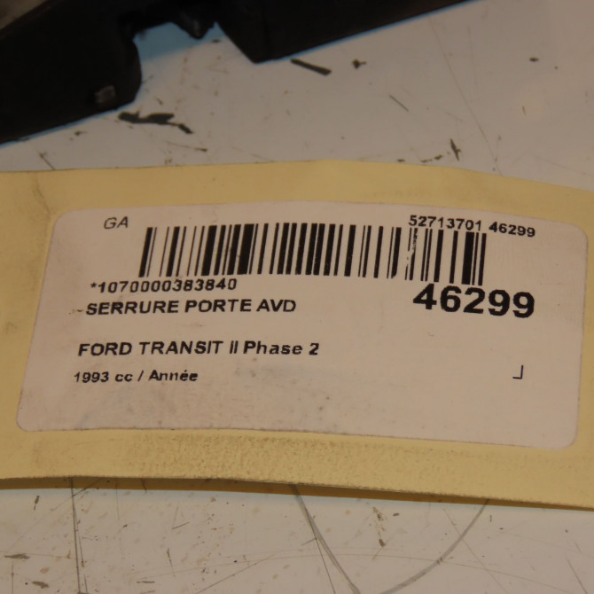 Serrure porte avd occasion TRANSIT II Phase 2 10-1991->10-1994 3
