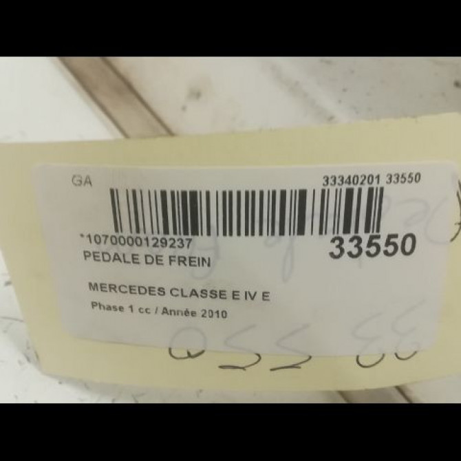 Pedale de frein occasion MERCEDES CLASSE E IV Phase 1 03-2009->11-2012 E 350 CDI 231ch 2042902001 3