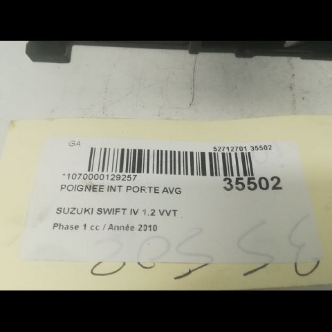 Poignee int porte avg occasion SUZUKI SWIFT IV Phase 1 09-2010->... 1.2 VVT 94ch 8313061M10C48 3