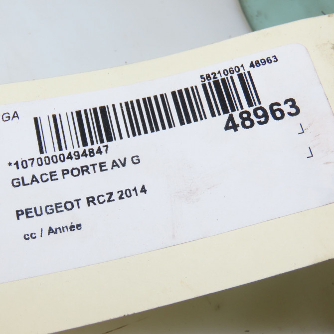 Glace porte av g occasion PEUGEOT RCZ 1609989380 3