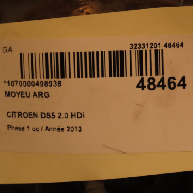 Moyeu arg occasion  3307A2 4