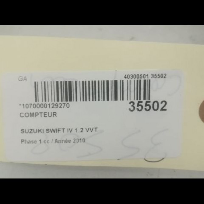 Compteur occasion SUZUKI SWIFT IV Phase 1 09-2010->... 1.2 VVT 94ch 3410068LB4 4