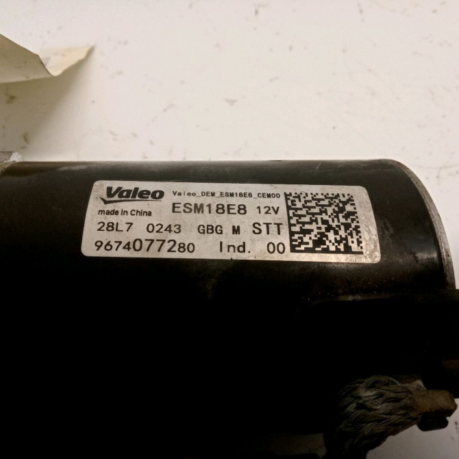 Démarreur occasion PEUGEOT 2008 Phase 1 01-2013->... 1.2i PURETECH 110ch 9674077280 3