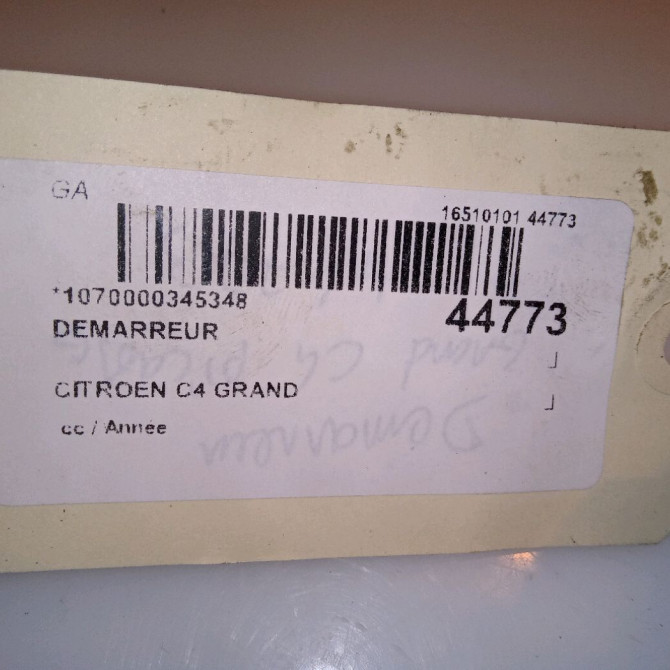 Démarreur occasion CITROEN C4 GRAND PICASSO II 9674077280 5