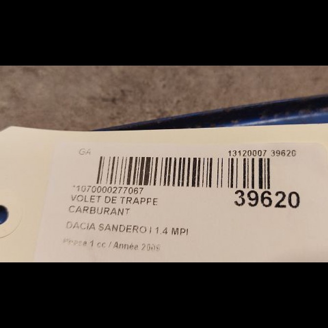 Volet de trappe carburant occasion DACIA SANDERO I Phase 1 06-2008->10-2012 1.4 MPI 75ch 788306894R 3