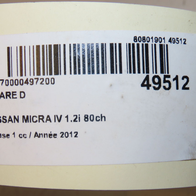 Phare droit occasion NISSAN MICRA IV Phase 1 11-2010->12-2013 1.2i 80ch 260151HB0A 4