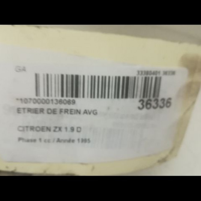 Etrier de frein avant gauche occasion CITROEN ZX Phase 1 05-1992->06-1994 1.9 D 441003 3