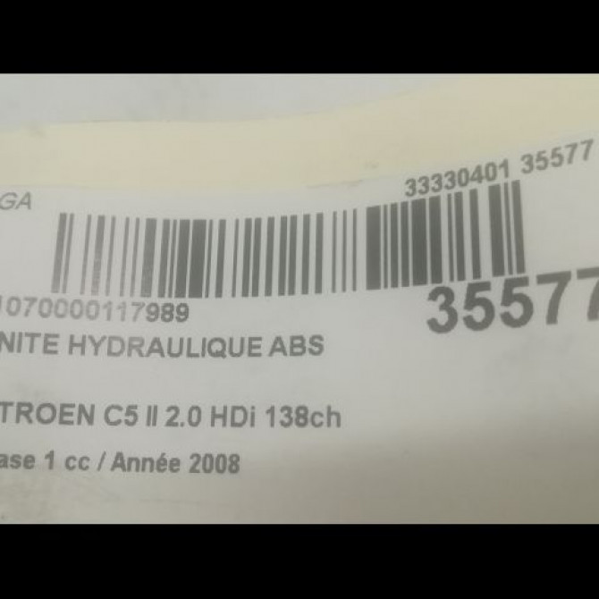 Unité hydraulique ABS occasion CITROEN C5 II Phase 1 04-2008->... 2.0 HDi 138ch 4541GF 3