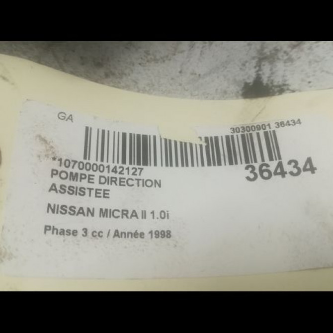 Pompe direction assistee occasion NISSAN MICRA II Phase 3 04-1998->12-2000 1.0i 4911072B00 3