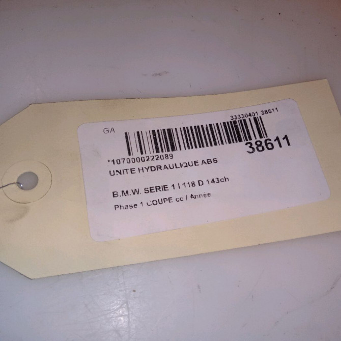 Unité hydraulique ABS occasion B.M.W. SERIE 1 I Phase 1 04-1995->04-1999 118 D 143ch 34512460468 5