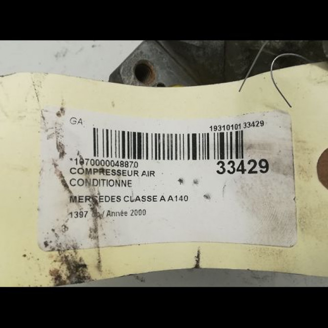 Compresseur air conditionne occasion MERCEDES CLASSE A I Phase 1 01-1998->03-2001 A 140 2307911 5