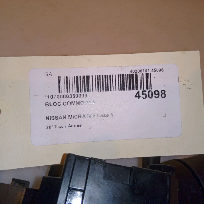 Bloc commodos occasion NISSAN MICRA IV Phase 1 11-2010->12-2013 255603SL2A 5