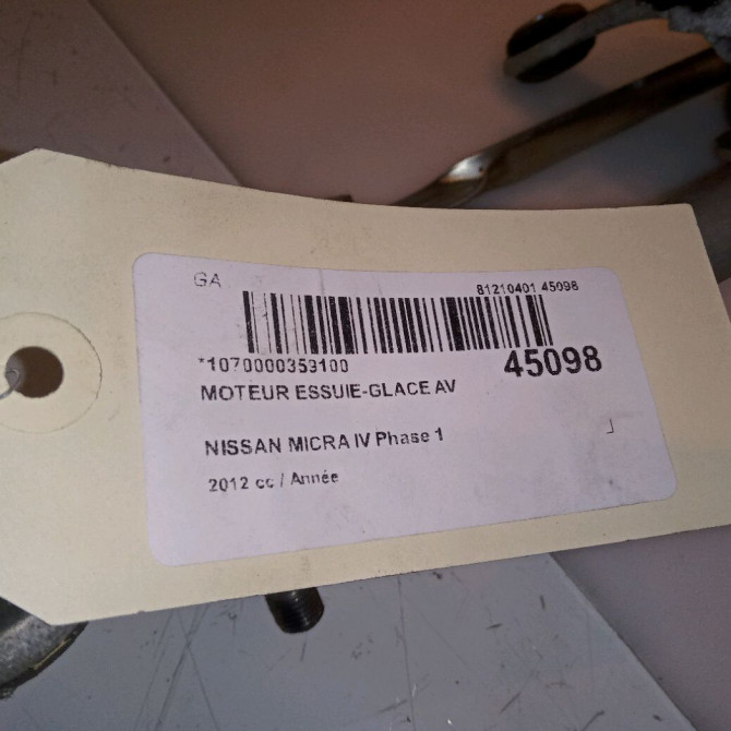 Moteur essuie-glace avant occasion NISSAN MICRA IV Phase 1 11-2010->12-2013 288101HB3A 4