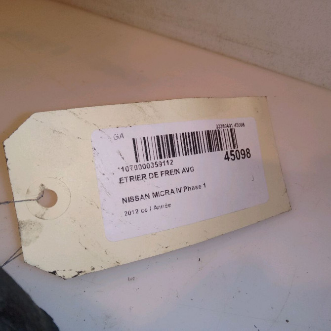 Etrier de frein avant gauche occasion NISSAN MICRA IV Phase 1 11-2010->12-2013 410111HA0B 4