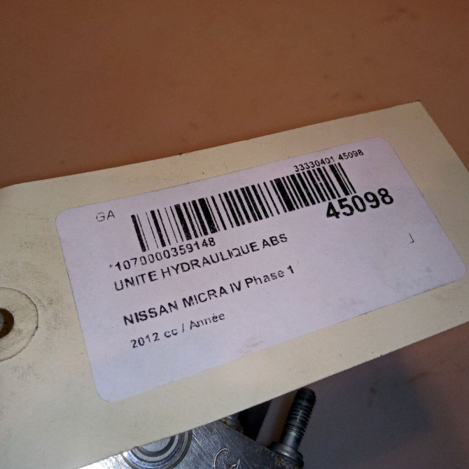 Unité hydraulique ABS occasion NISSAN MICRA IV Phase 1 11-2010->12-2013 476601HB0C 5