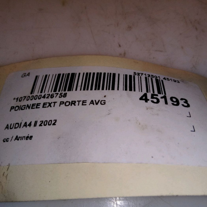 Poignee ext porte avg occasion AUDI A4 II 8E1837207 4