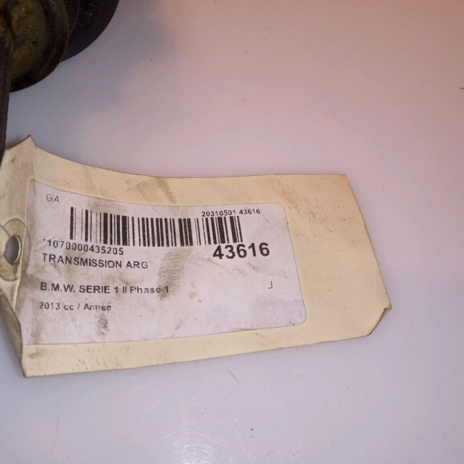 Transmission arrière gauche occasion B.M.W. SERIE 1 II Phase 1 08-2011->06-2015 33208680347 5