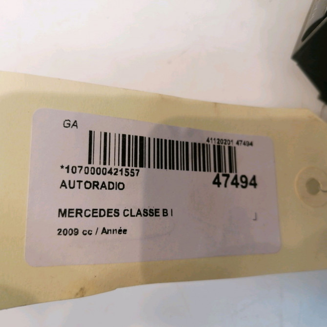 Autoradio occasion MERCEDES CLASSE B I Phase 2 04-2008->09-2011 169900780080 5
