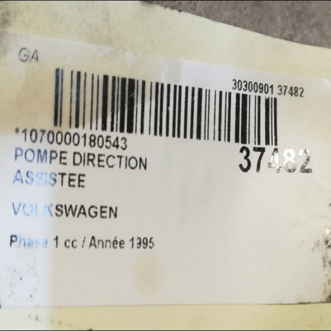 Pompe direction assistee occasion VOLKSWAGEN TRANSPORTER IV Phase 1 09-1990->03-1996 1.9 D 44145157AX 3