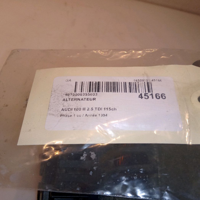 Alternateur occasion AUDI 100 III Phase 1 01-1991->06-1994 2.5 TDI 115ch 7