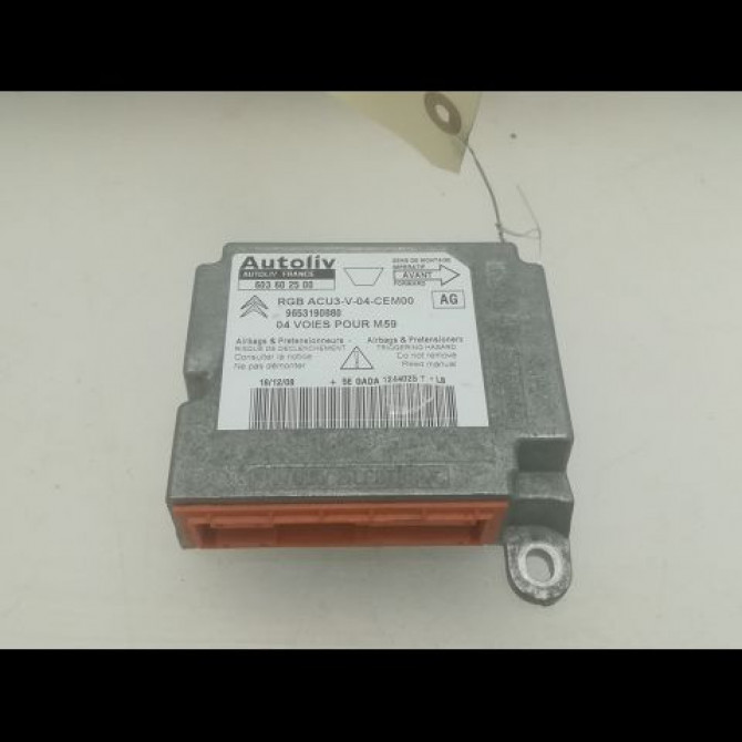 Boitier pyrotechnique occasion CITROEN BERLINGO I Phase 2 11-2002->10-2010 1.6 HDi 75ch 1