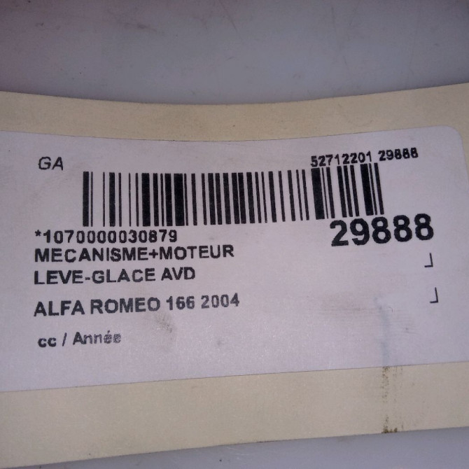 Mecanisme + moteur lève-glace avant droit occasion ALFA ROMEO 166 60672258 4