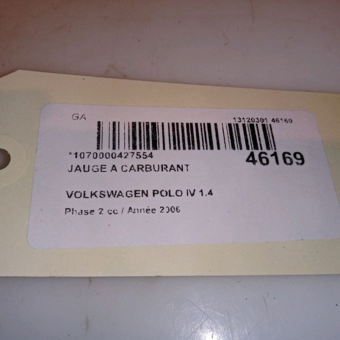 Jauge a carburant occasion VOLKSWAGEN POLO IV Phase 2 05-2005->09-2009 1.4 TDI 70ch 6Q0919673D 5