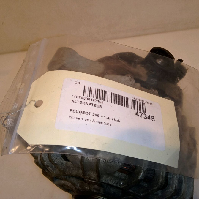 Alternateur occasion PEUGEOT 206 + Phase 1 03-2009->05-2013 1.4i 75ch 6