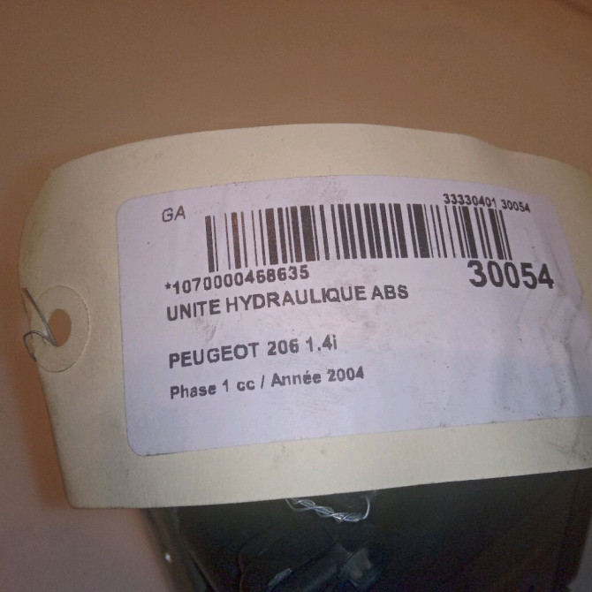 Unité hydraulique ABS occasion PEUGEOT 206 Phase 1 09-1998->03-2009 1.4i 7