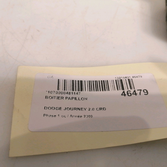 Boitier papillon occasion DODGE 146 Phase 1 04-1995->04-1999 2.0 CRD 140ch 68034270AC 6