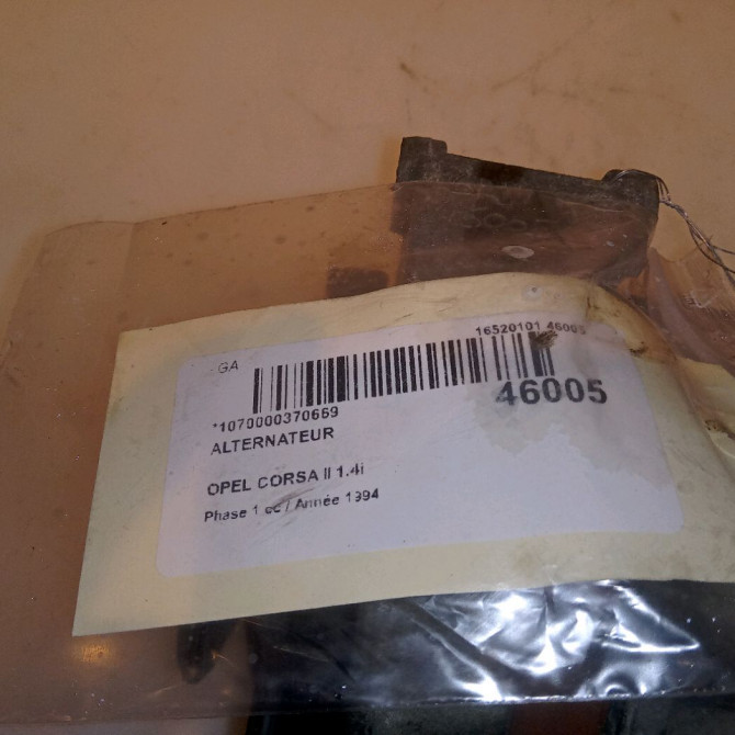 Alternateur occasion OPEL CORSA II Phase 1 03-1993->04-1997 1.4i 10480409 6