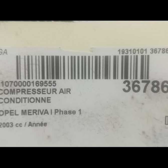 Compresseur air conditionne occasion OPEL MERIVA I Phase 1 04-2003->12-2005 3