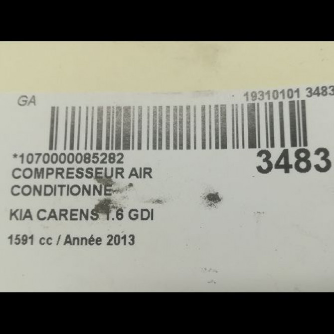Compresseur air conditionne occasion KIA CARENS IV Phase 1 02-2013->... 1.6 GDI 135ch 97701A4100 5