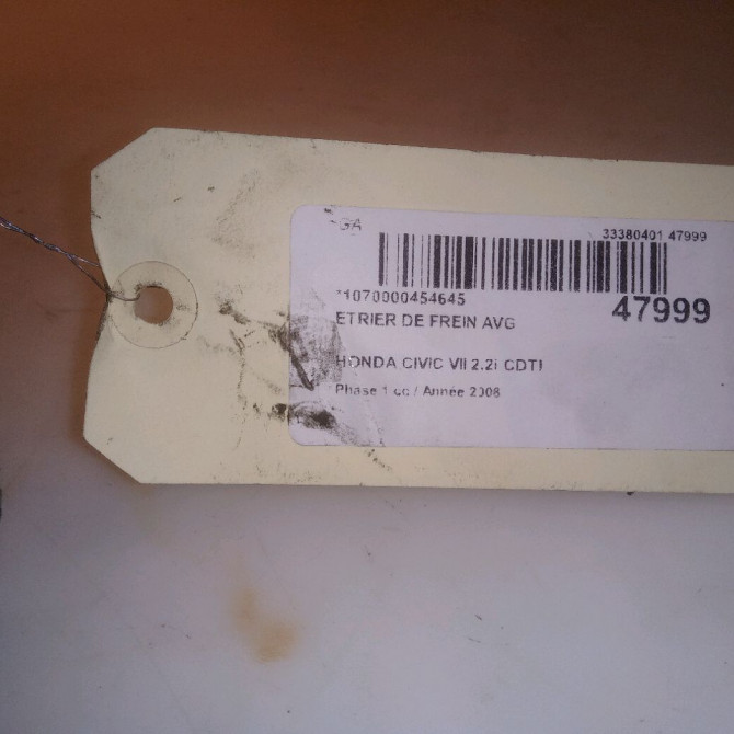 Etrier de frein avant gauche occasion HONDA CIVIC VII Phase 1 01-2006->09-2008 2.2i CDTI 45013SMGE01 5