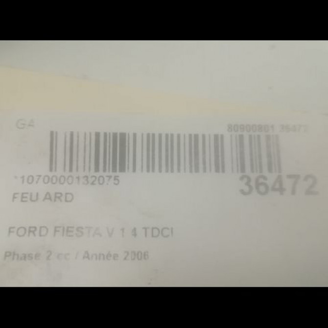 Feu arrière droit occasion FORD FIESTA V Phase 2 10-2005->10-2008 1.4 TDCI 1432269 3