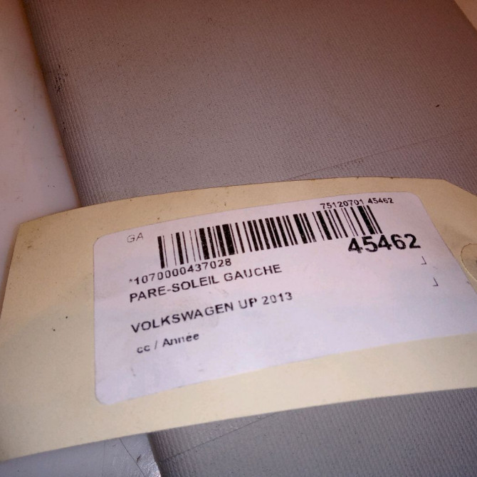 Pare-soleil gauche occasion VOLKSWAGEN UP 6R0857551K2F4 4