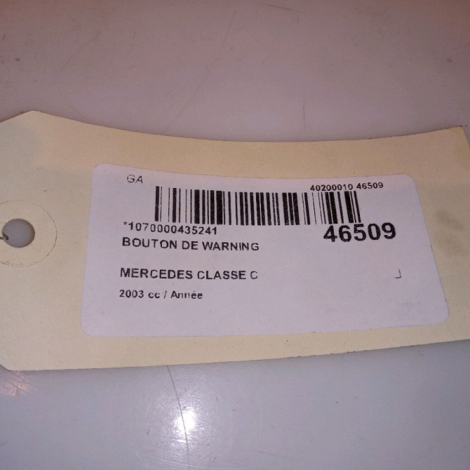 Bouton de warning occasion MERCEDES CLASSE C COUPE SPORT II Phase 1 03-2001->03-2004 4