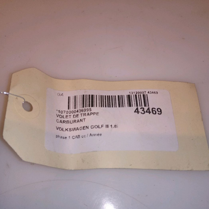 Volet de trappe carburant occasion VOLKSWAGEN GOLF III Phase 1 04-1995->04-1999 1.8i 75ch 1E0809905 4