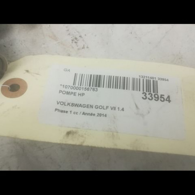 Pompe hp occasion VOLKSWAGEN GOLF VII GOLF VII Phase 1 2012-10-01->2017-06-30 1.4 TSI 150ch 4E127025D 3