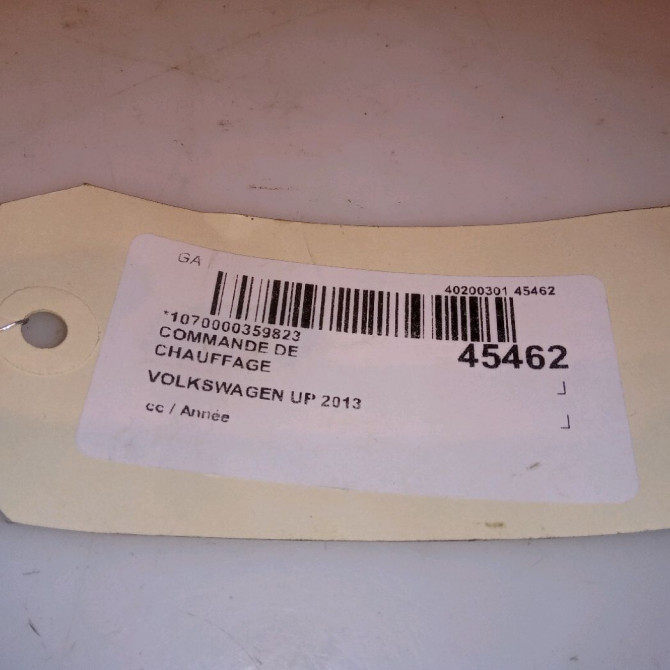 Commande de chauffage occasion VOLKSWAGEN UP 1S0819045MOQN 5