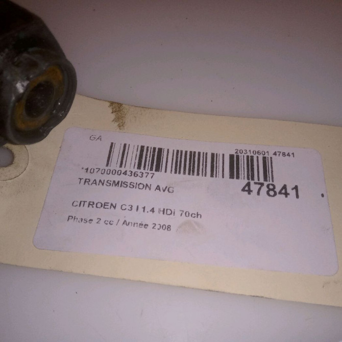 Transmission avant gauche occasion CITROEN C3 I Phase 2 10-2005->12-2010 1.4 HDi 70ch 3272SG 5
