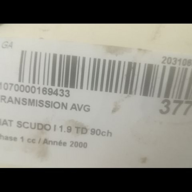 Transmission avant gauche occasion FIAT SCUDO I Phase 1 02-1996->12-2003 1.9 TD 90ch 9626083988 4
