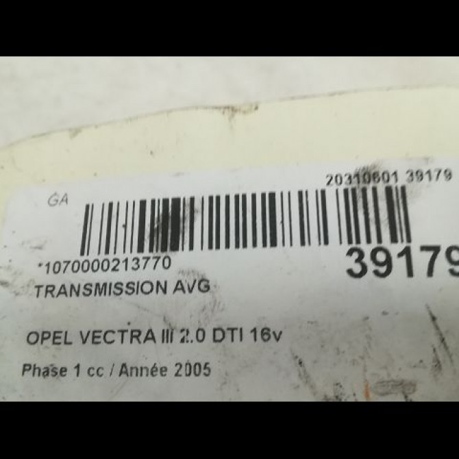 Transmission avant gauche occasion OPEL VECTRA III Phase 1 06-2002->10-2005 2.0 DTI 16v 13166590 4