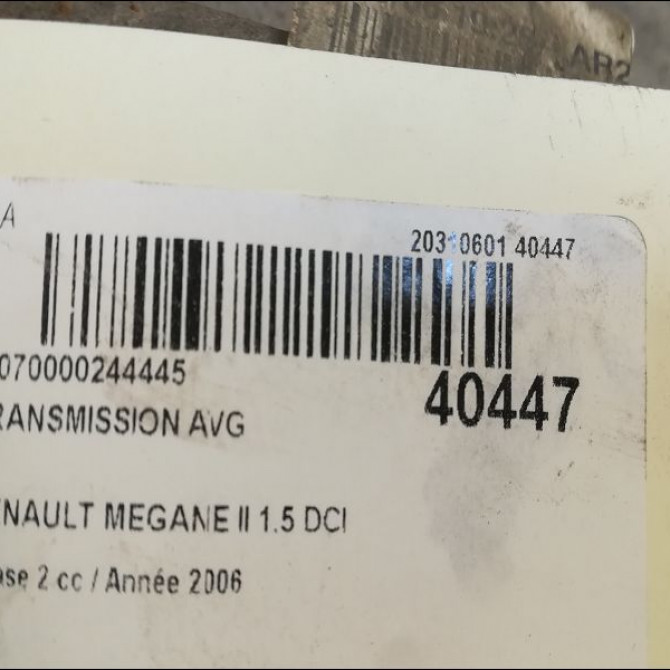 Transmission avant gauche occasion RENAULT MEGANE II Phase 2 01-2006->06-2009 1.5 DCI 105ch 8200330413 4