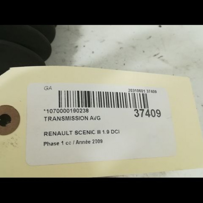 Transmission avant gauche occasion RENAULT SCENIC III Phase 1 04-2009->11-2011 1.9 DCI 130ch 8200725512 4