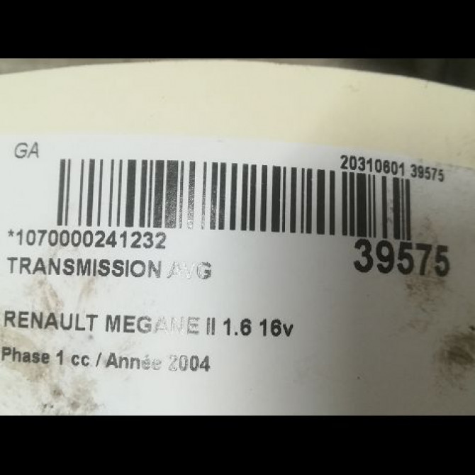 Transmission avant gauche occasion RENAULT MEGANE II Phase 1 09-2003->12-2005 1.6 16v 8200690053 4