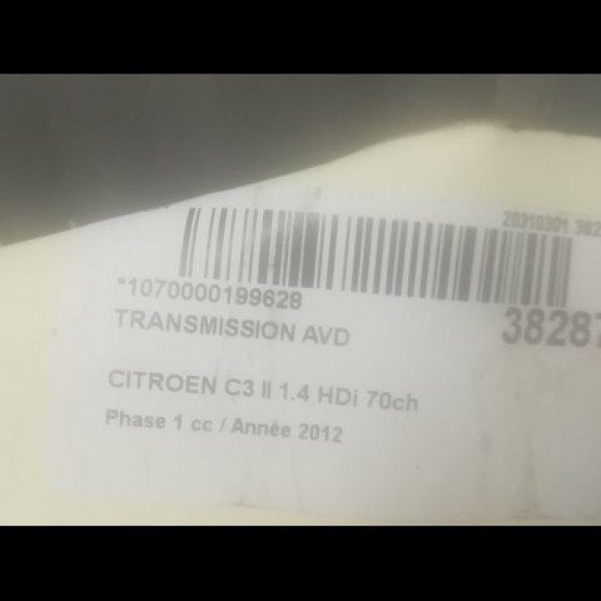 Transmission avant droite occasion CITROEN C3 II Phase 1 11-2009->02-2013 1.4 HDi 70ch 9801388680 4